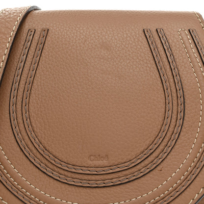 Chloe Grained Calfskin Small Marcie Saddle Bag Nut 7 of 9