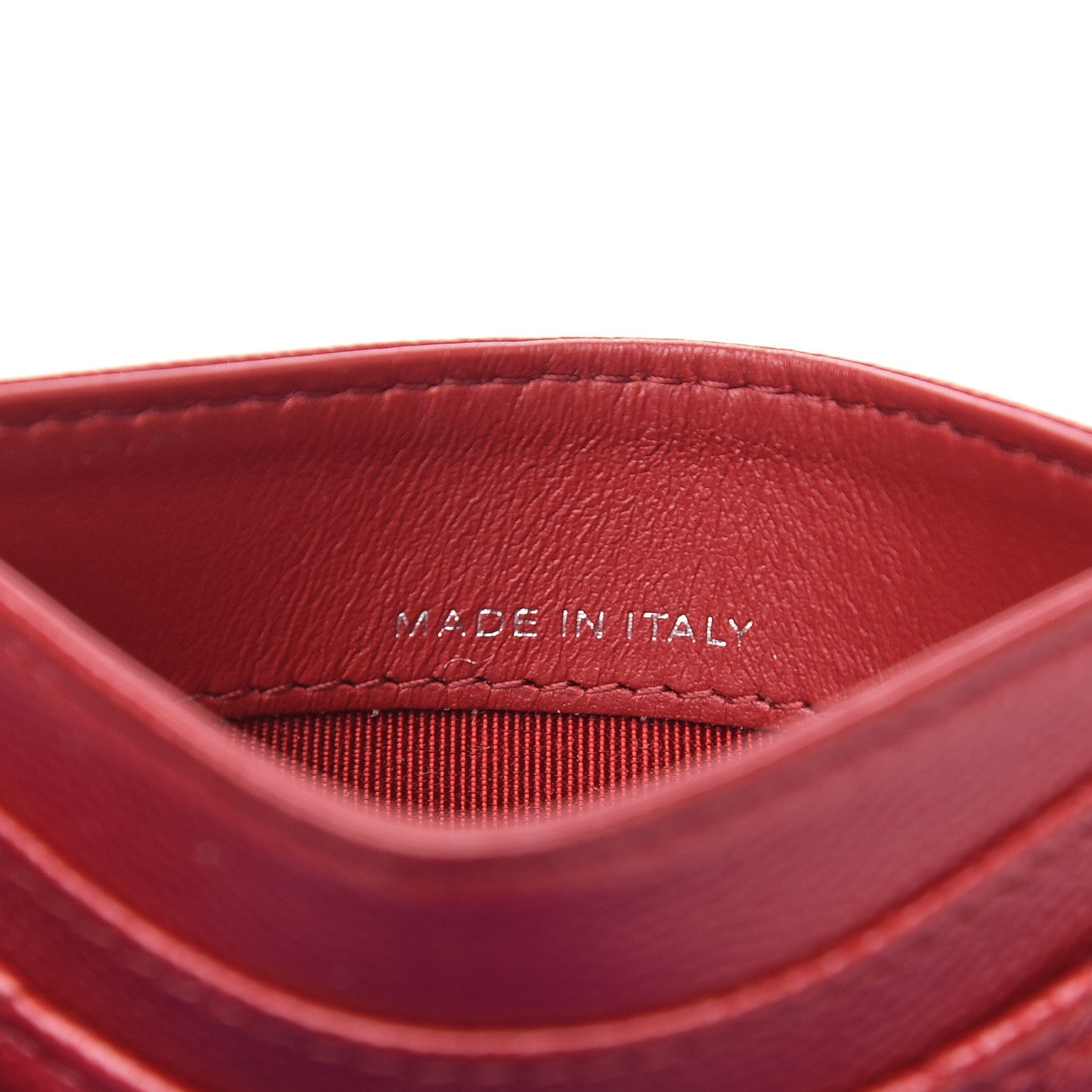 Chanel Caviar Quilted Card Holder Dark Red 6 of 7
