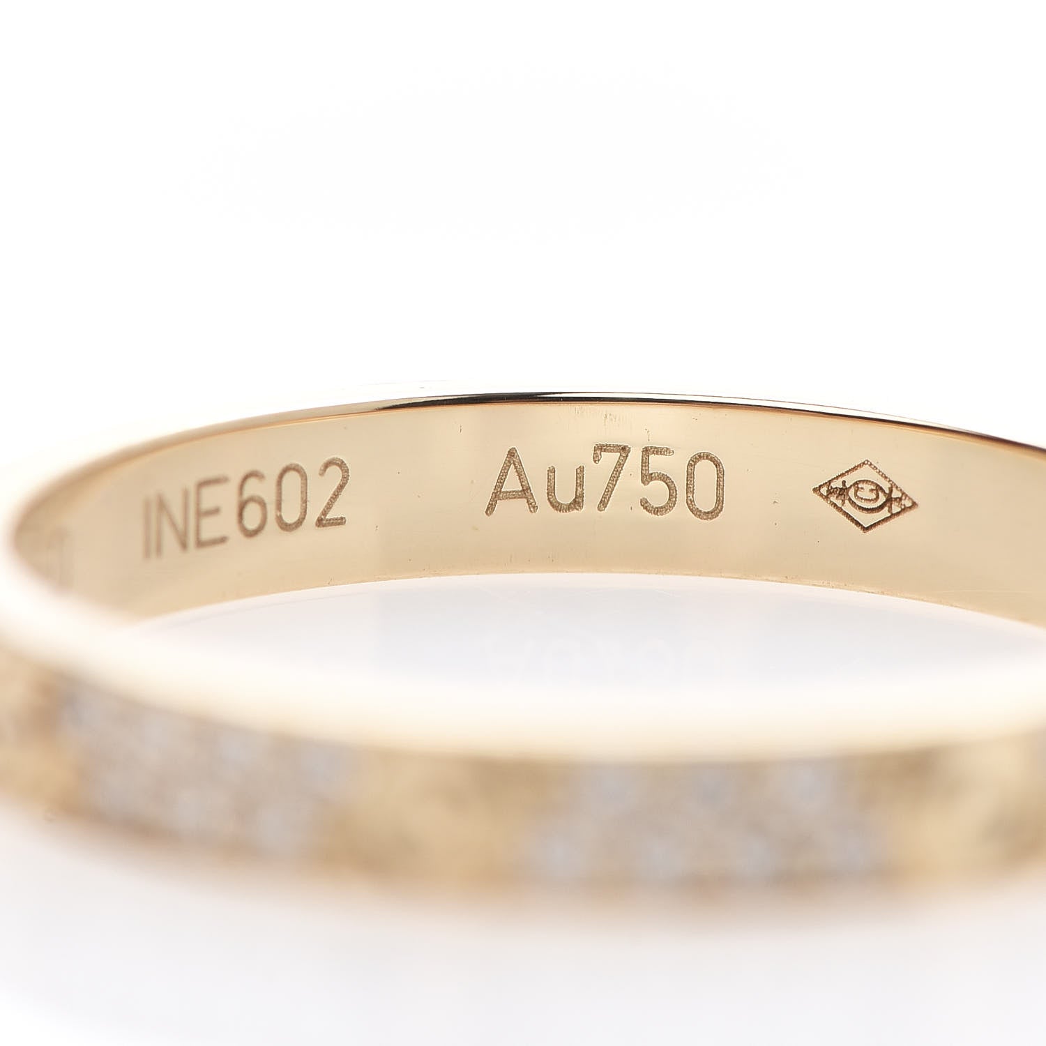 Cartier 18K Yellow Gold Diamond 2.6mm LOVE Paved Band Ring 50 5.25 4 of 6