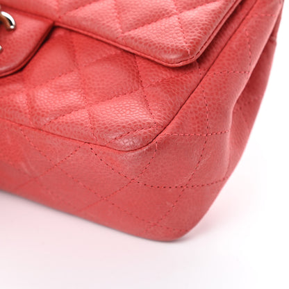 Chanel Iridescent Caviar Quilted Mini Rectangular Flap Dark Pink 10 of 19