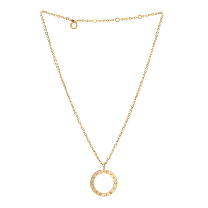 Bulgari 18K Yellow Gold Diamond BVLGARI BVLGARI Circle Pendant Necklace 3 of 5