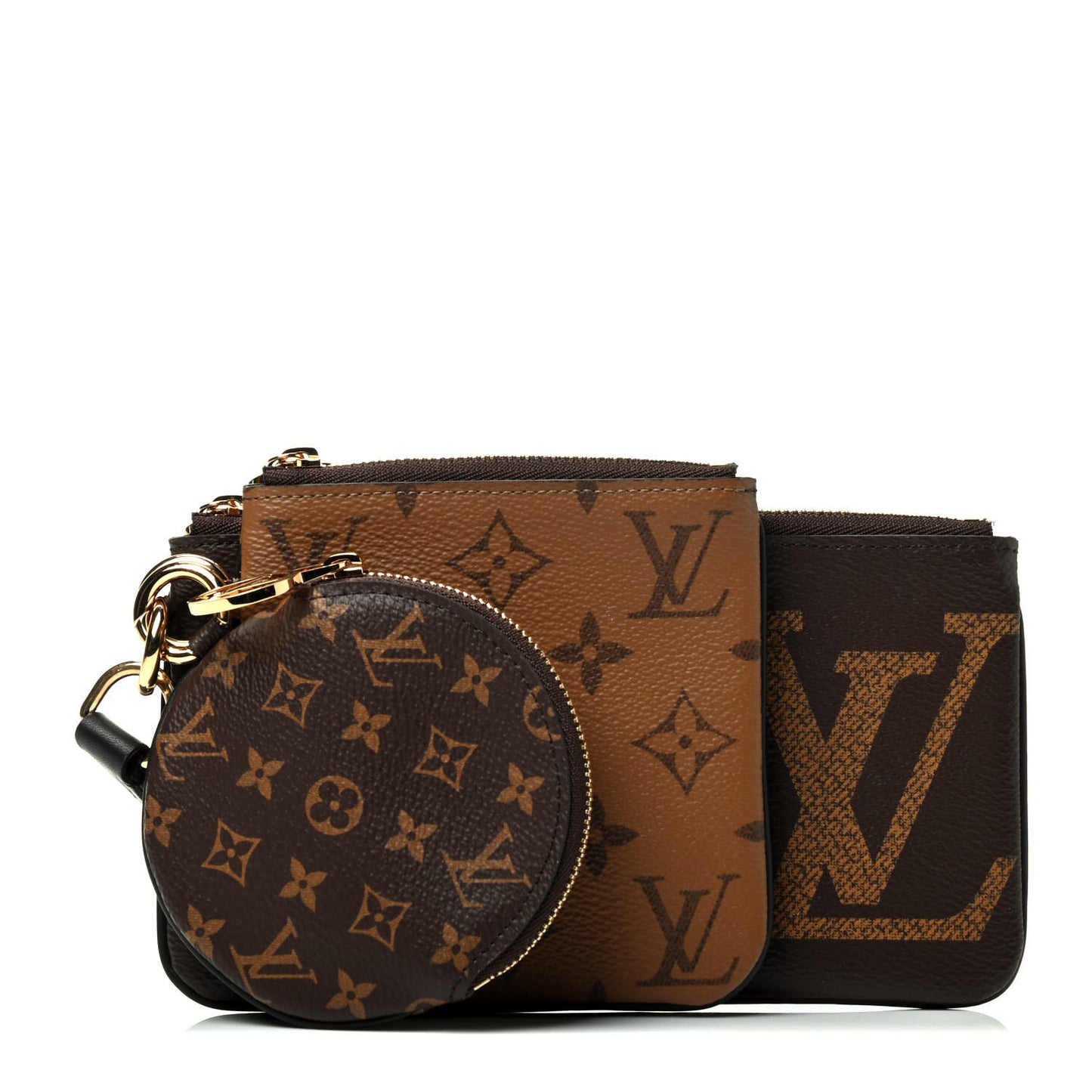 Reverse Monogram Giant Trio Pouch