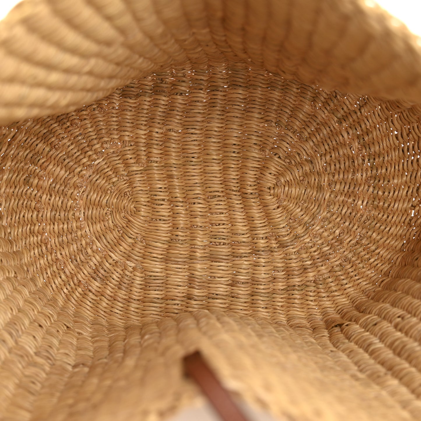 Calfskin Raffia Paulas Ibiza Small Basket Tote Bag Natural Pecan