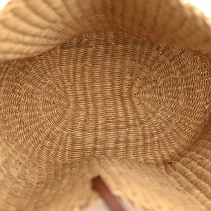 Loewe Calfskin Raffia Paulas Ibiza Small Basket Tote Bag Natural Pecan 5 of 12