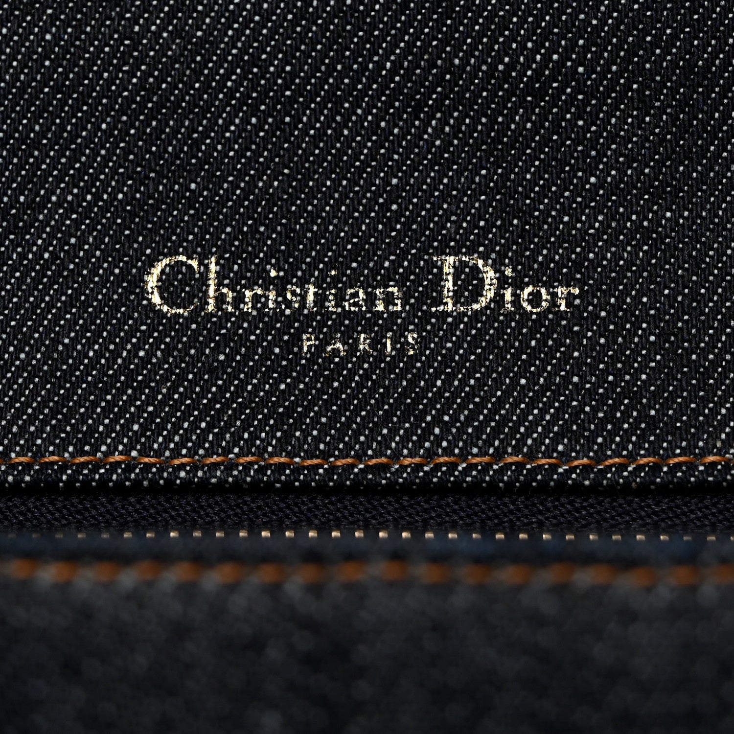 Christian Dior Denim Crystal Medium Diorama Flap Bag Blue 6 of 10