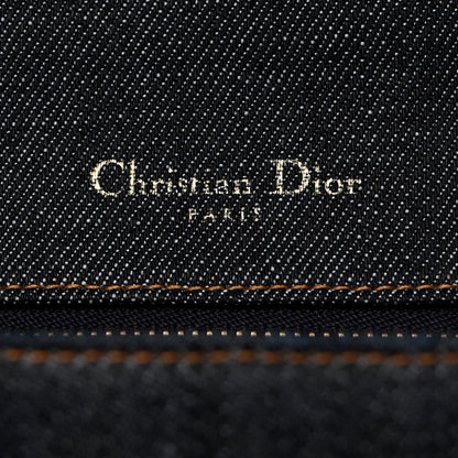Christian Dior Denim Crystal Medium Diorama Flap Bag Blue 6 of 10