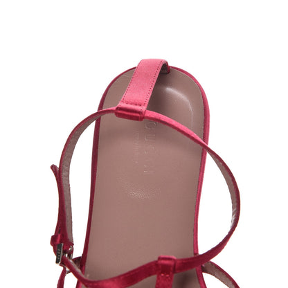 Gucci Satin Crystal GG Thong Sandals 39 Petunia 7 of 9