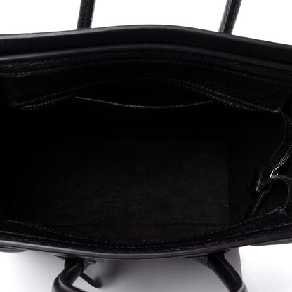 Celine Drummed Calfskin Nano Luggage Black 6 of 11