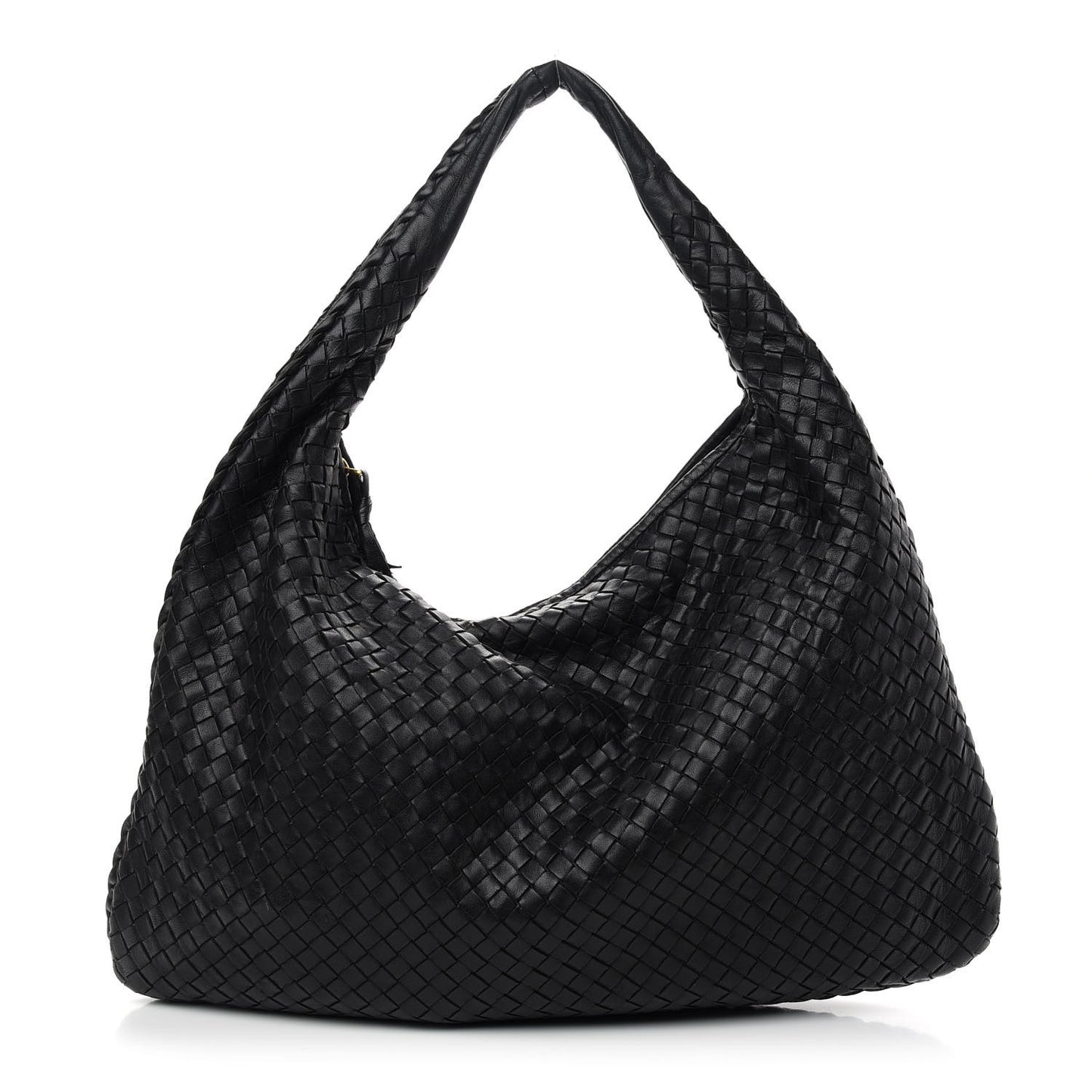 Nappa Intrecciato Large Veneta Hobo Black