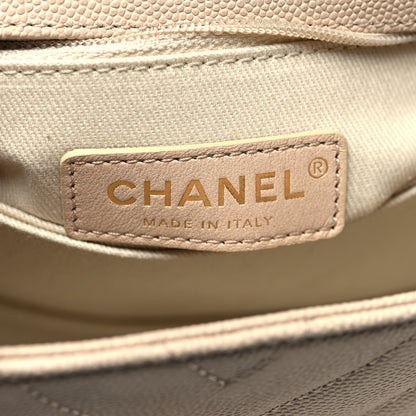 Chanel Caviar Lizard Chevron Quilted Mini Coco Handle Flap Ivory 6 of 10