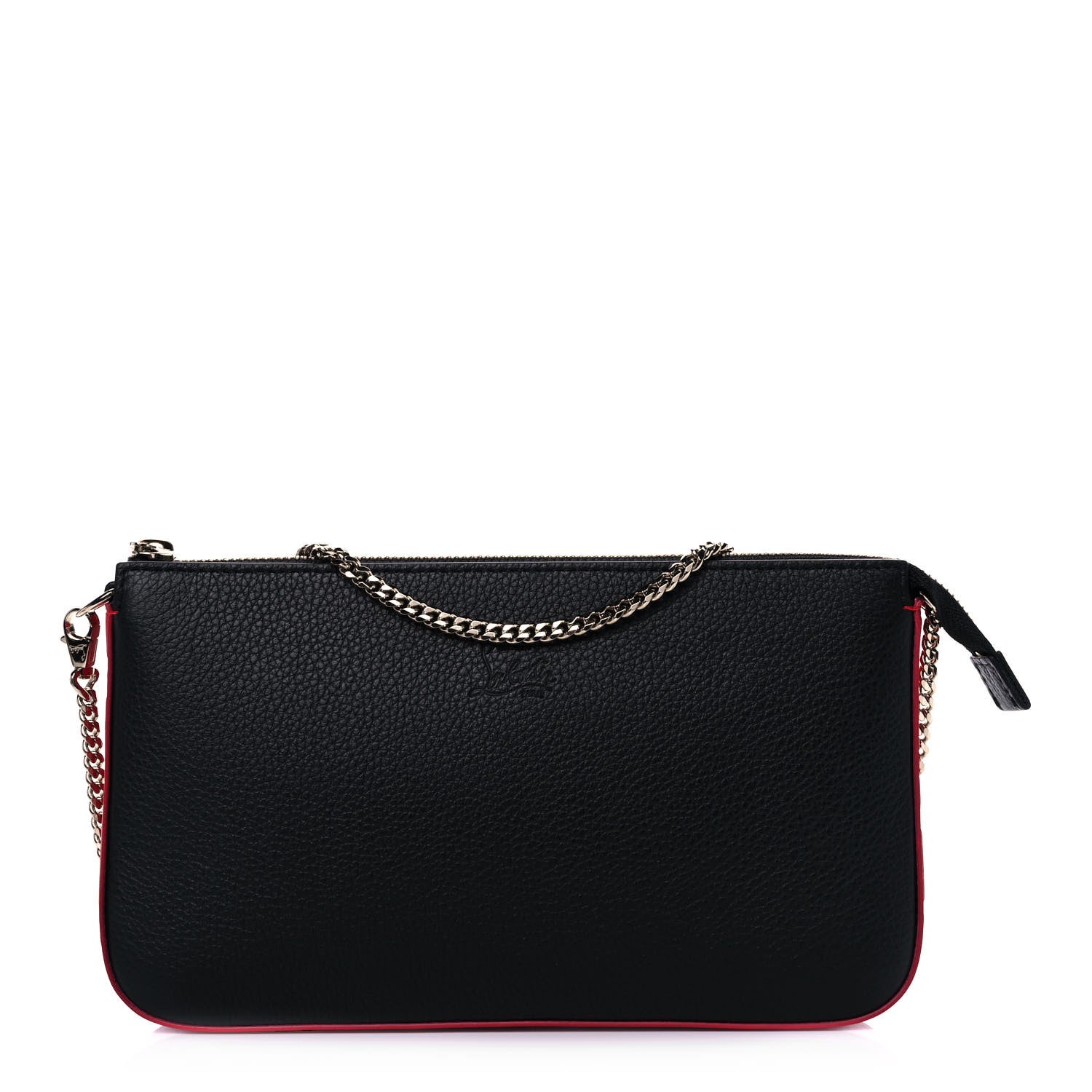 Christian Louboutin Calfskin Loubila Chain Clutch Black 1 of 9