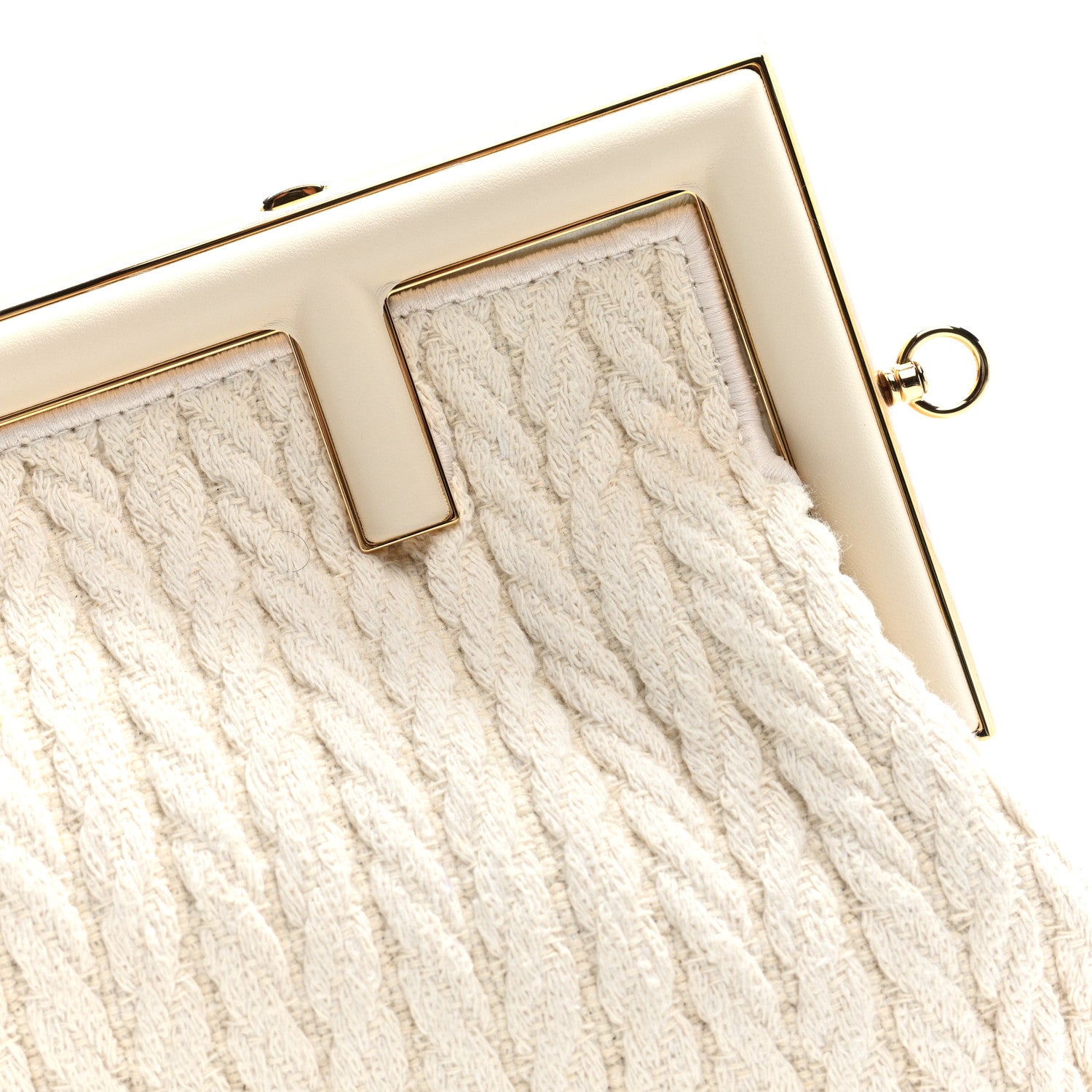 Fendi Lambskin Tessuto Treccia Small Fendi First Grezzo 8 of 10