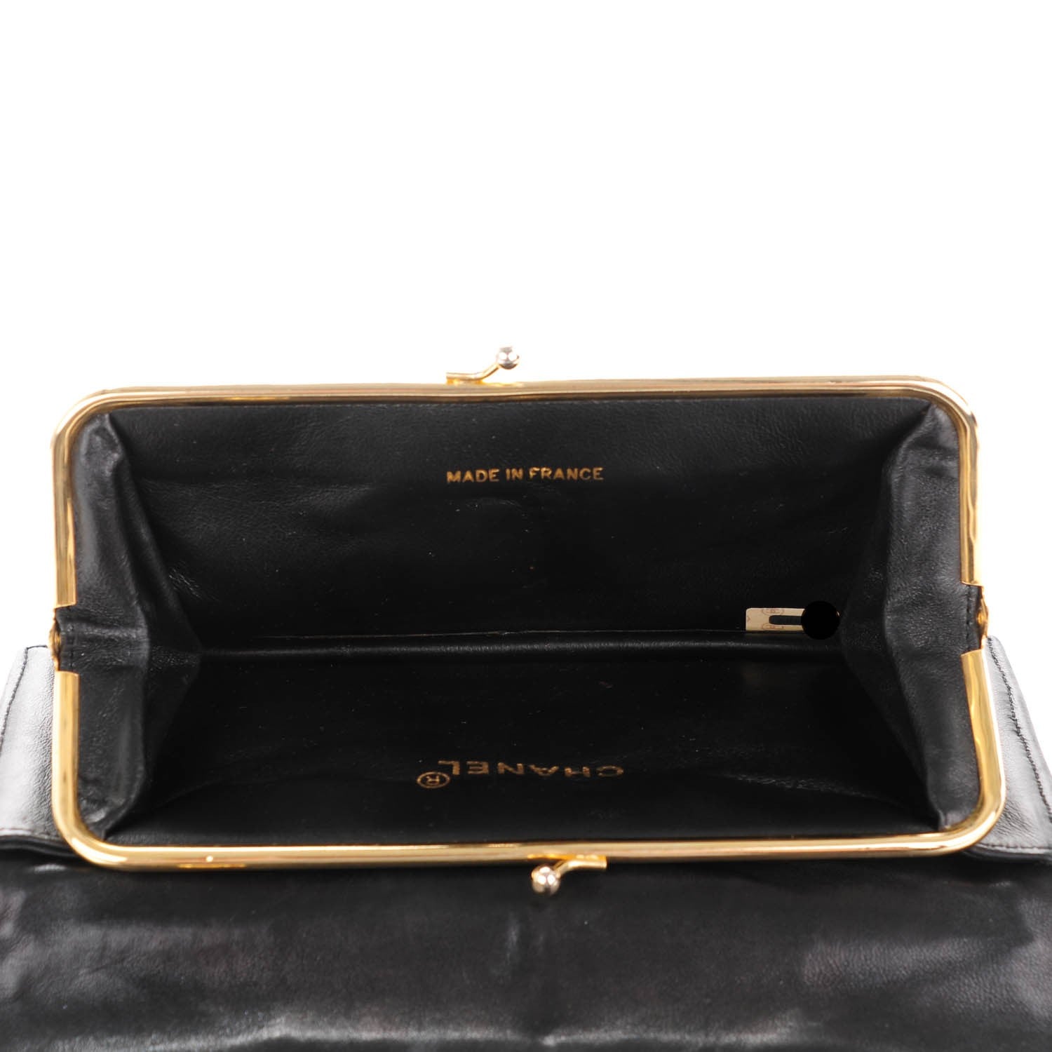 Chanel Lambskin Quilted Wallet Clutch Black 9 of 10