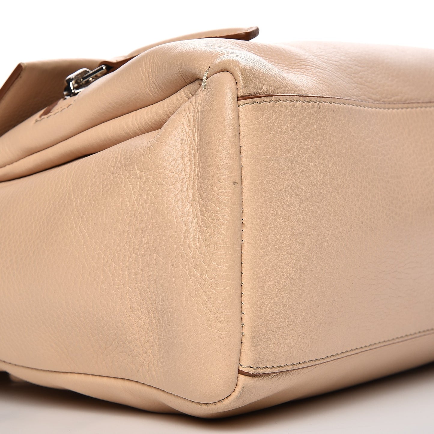 Calfskin Mini Pandora Pure Flap Bag Sand