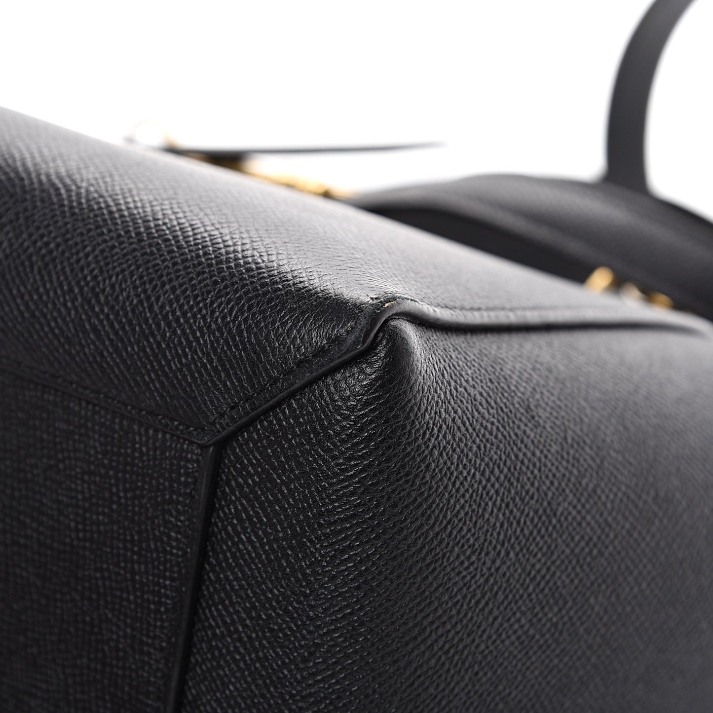 Grained Calfskin Micro Belt Bag Black