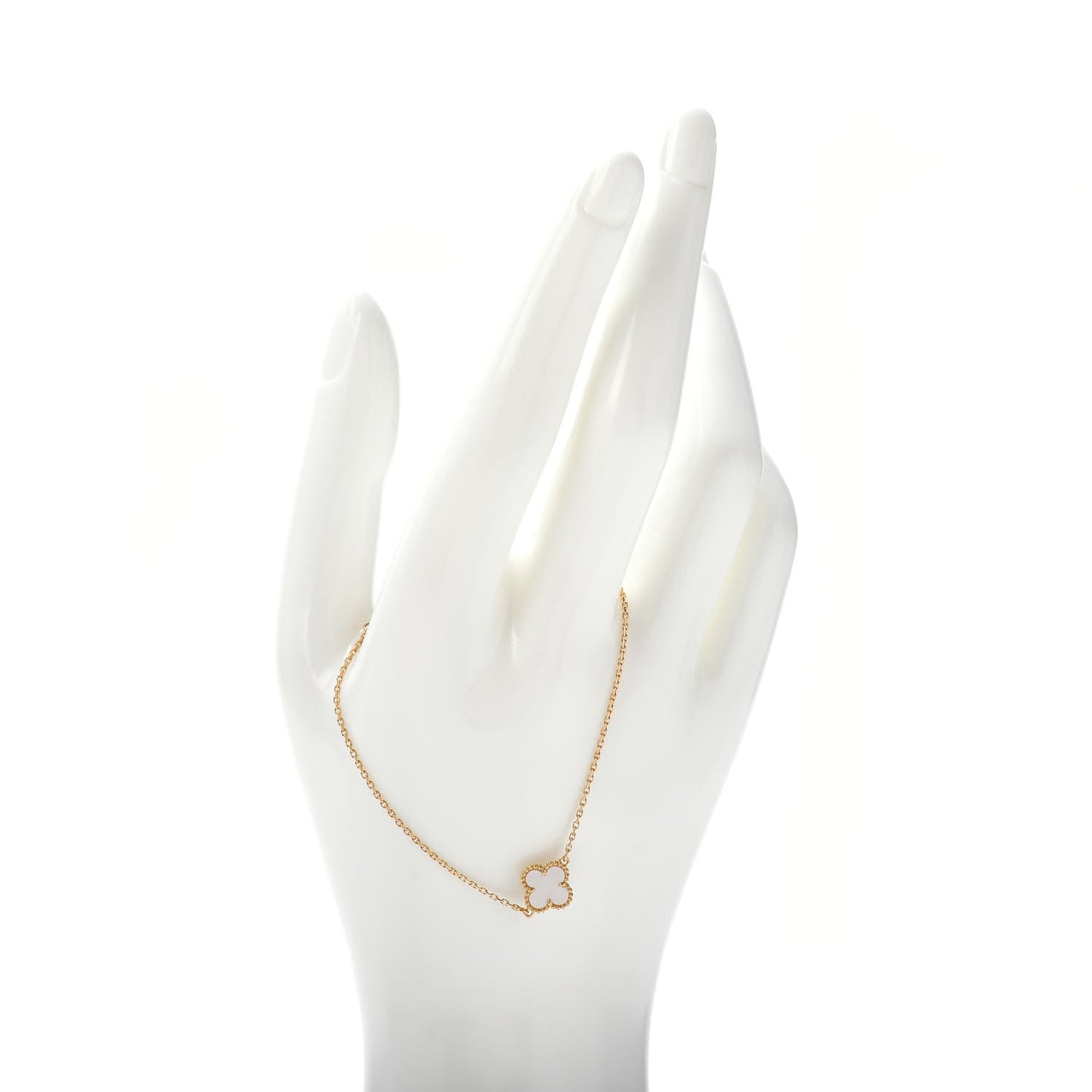 18K Yellow Gold Mother of Pearl Sweet Alhambra Bracelet
