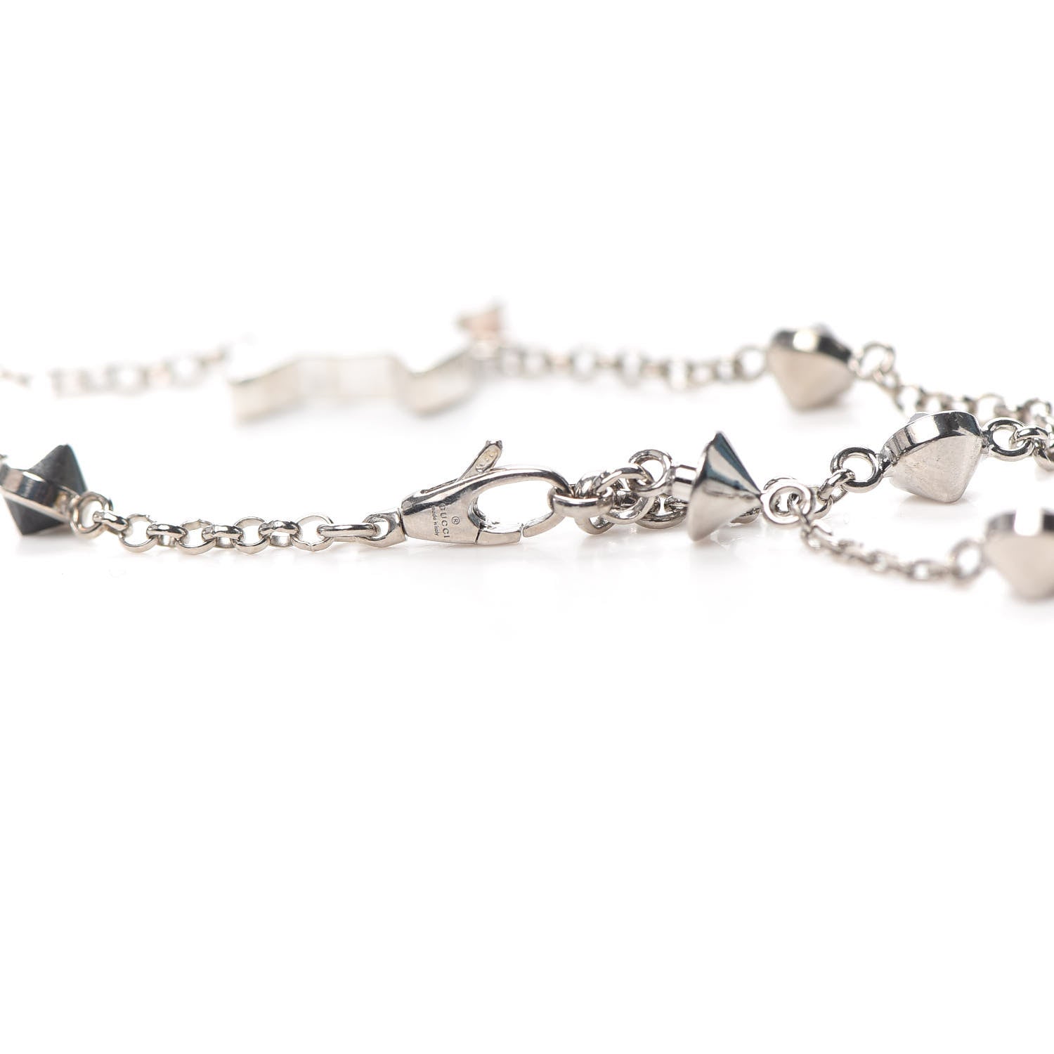 Gucci Sterling Silver Black Spinel Enamel Orso Bracelet 4 of 6