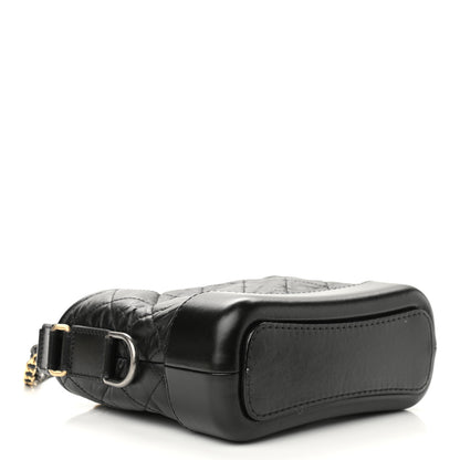 Chanel Aged Calfskin Quilted Small Gabrielle Hobo Black 4 of 10