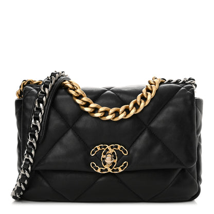 Chanel Lambskin Quilted Medium Chanel 19 Flap Black 1 of 15