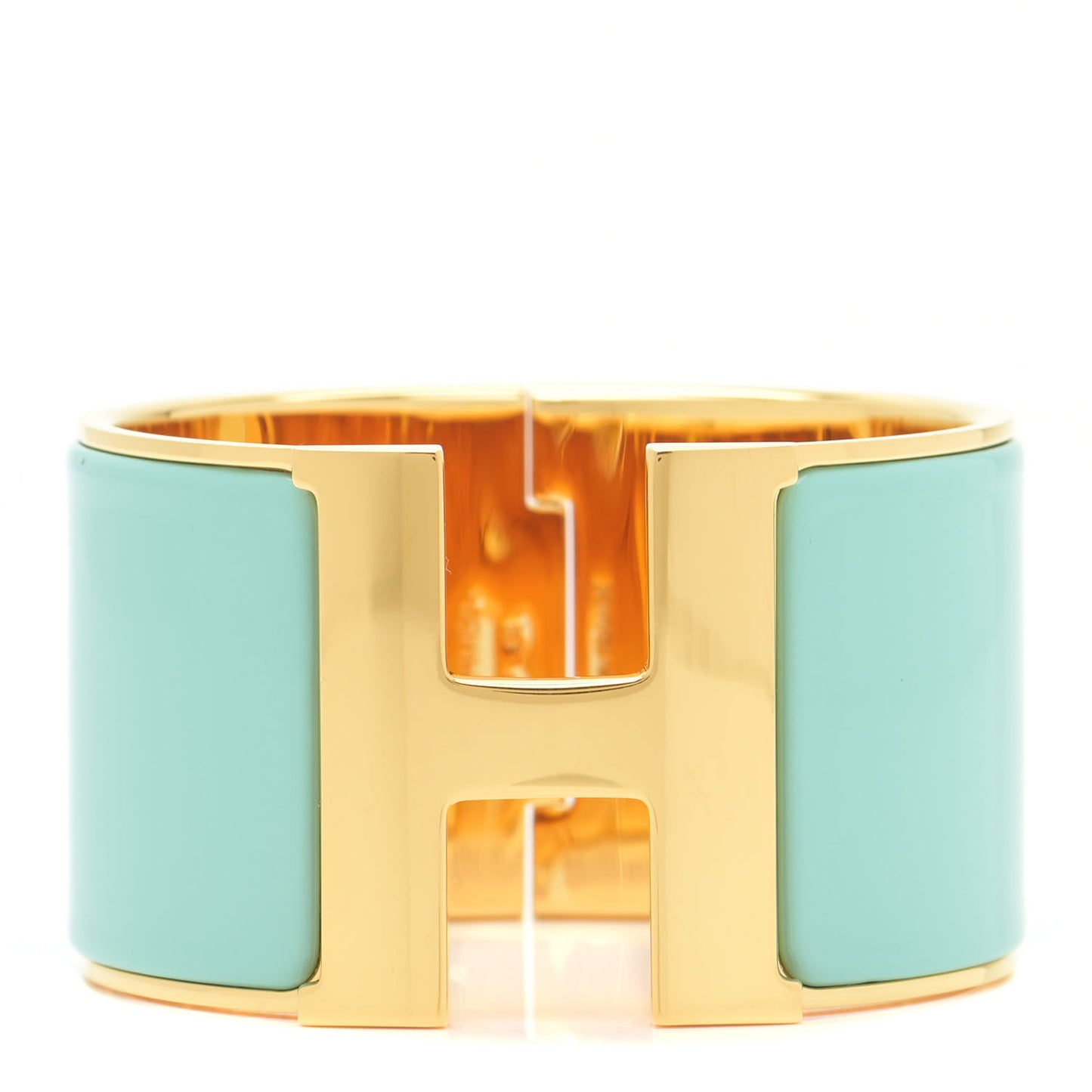 Enamel Extra Wide Clic Clac H Bracelet PM Lagon