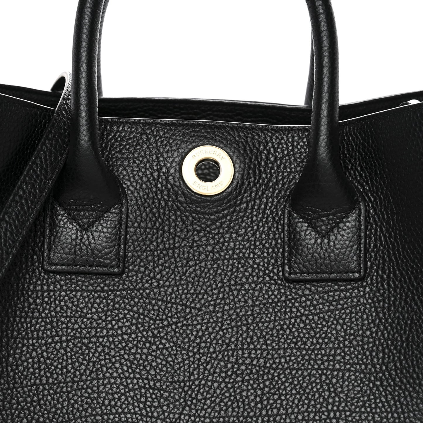 Grainy Calfskin House Check Medium Bermondsey Tote Black