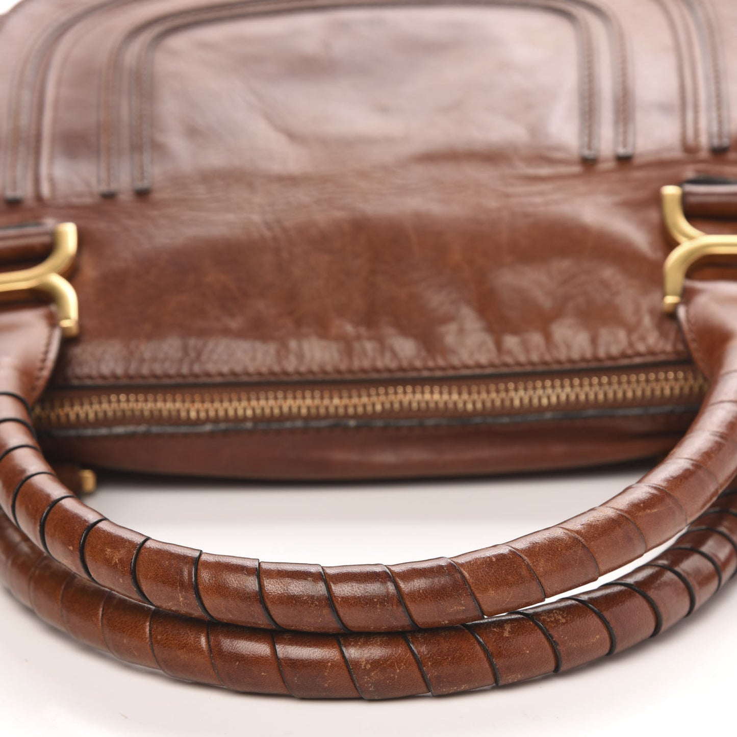 Calfskin Medium Marcie Satchel Mahogany
