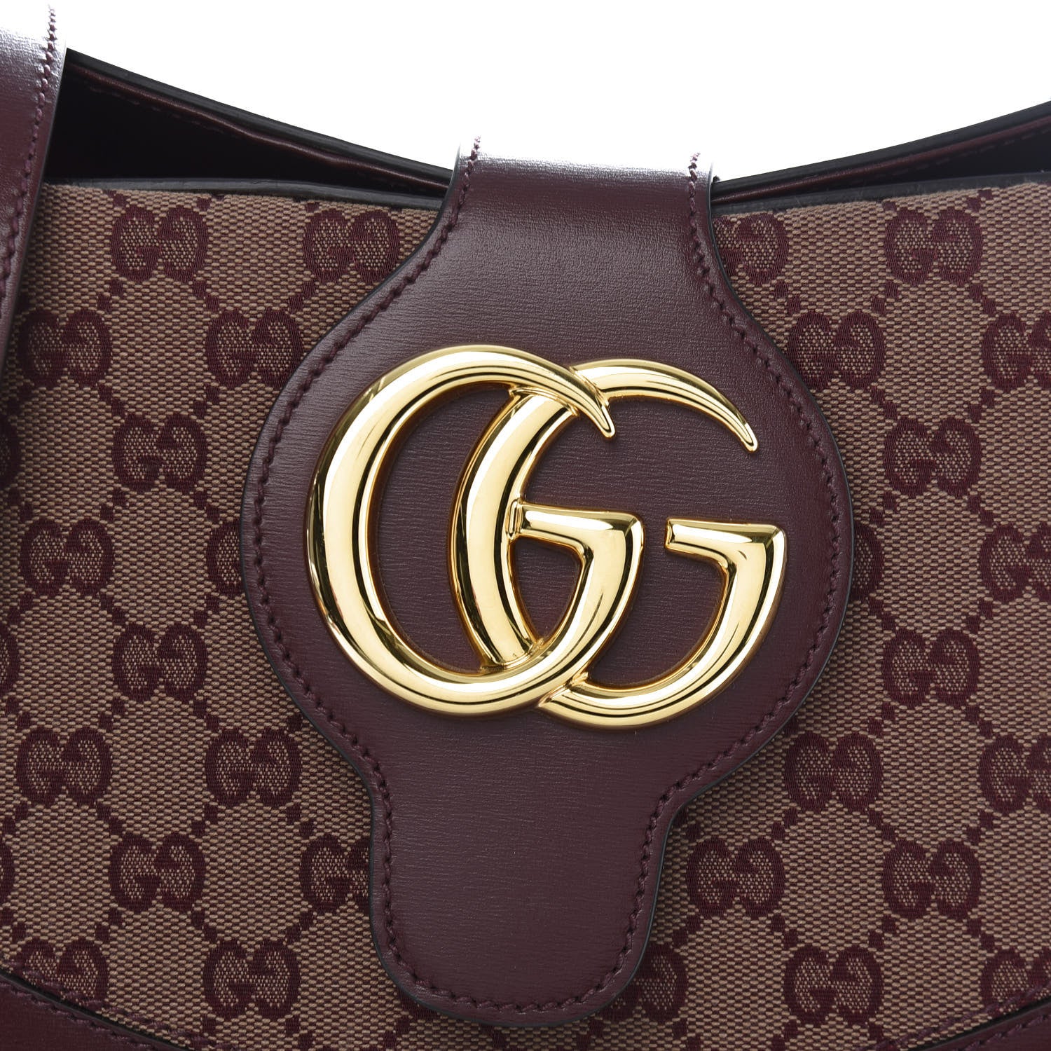 Gucci GG Monogram Calfskin Medium Arli Shoulder Bag Sahara Rubino Chardonnay 11 of 11