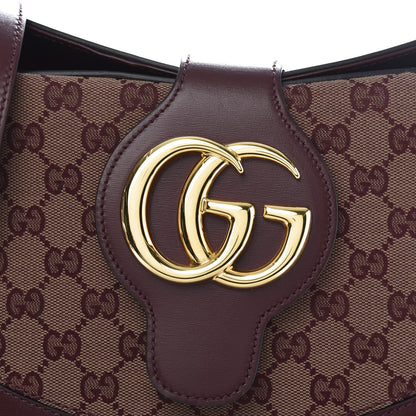 Gucci GG Monogram Calfskin Medium Arli Shoulder Bag Sahara Rubino Chardonnay 11 of 11