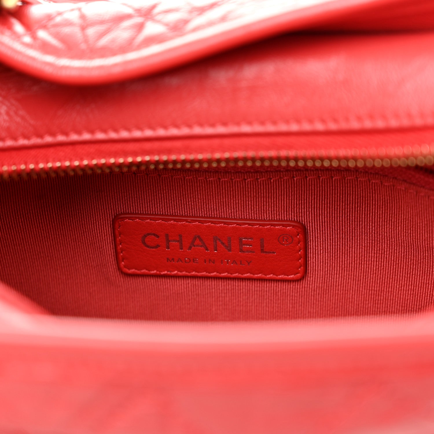 Chanel Aged Calfskin Quilted Small Gabrielle Hobo Red 6 of 11