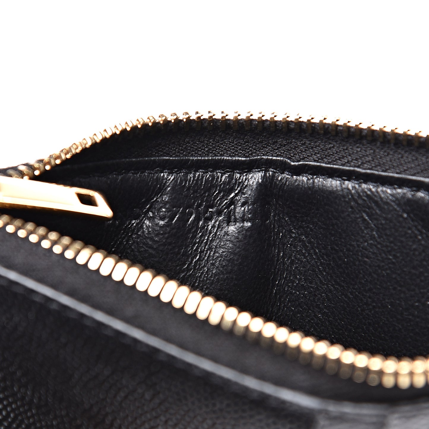 Monogram Grain de Poudre 5 Fragments Zip Pouch Card Holder Black
