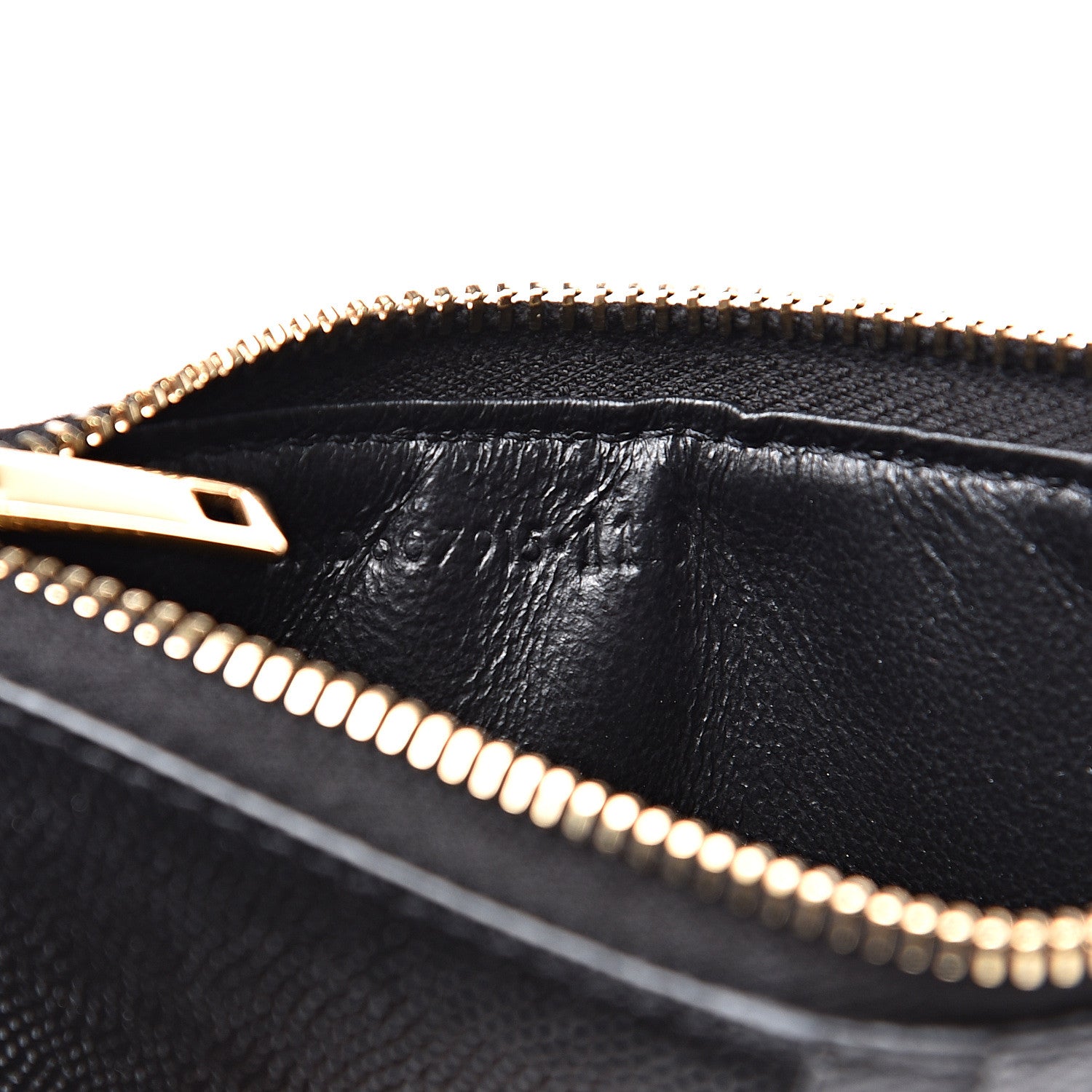 Saint Laurent Monogram Grain de Poudre 5 Fragments Zip Pouch Card Holder Black 5 of 7