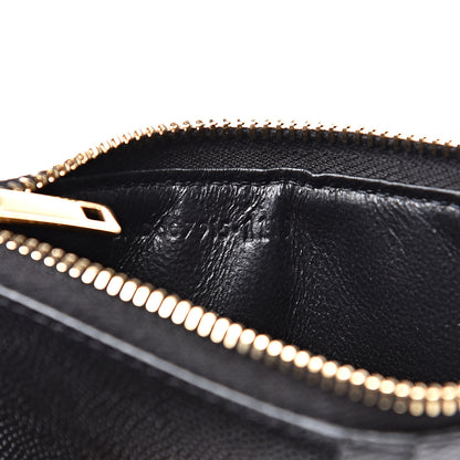 Saint Laurent Monogram Grain de Poudre 5 Fragments Zip Pouch Card Holder Black 5 of 7