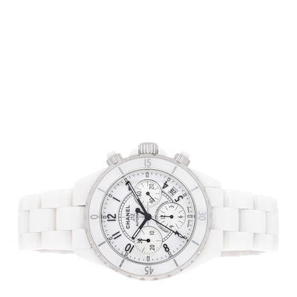 Chanel Stainless Steel Ceramic 41mm J12 Chronograph Automatic Watch White 2 of 5