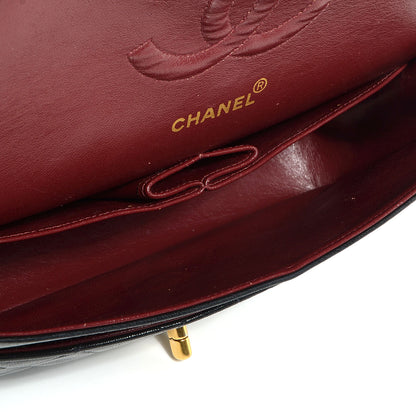 Chanel Lambskin Quilted Medium Double Flap Bag Black 5 of 10