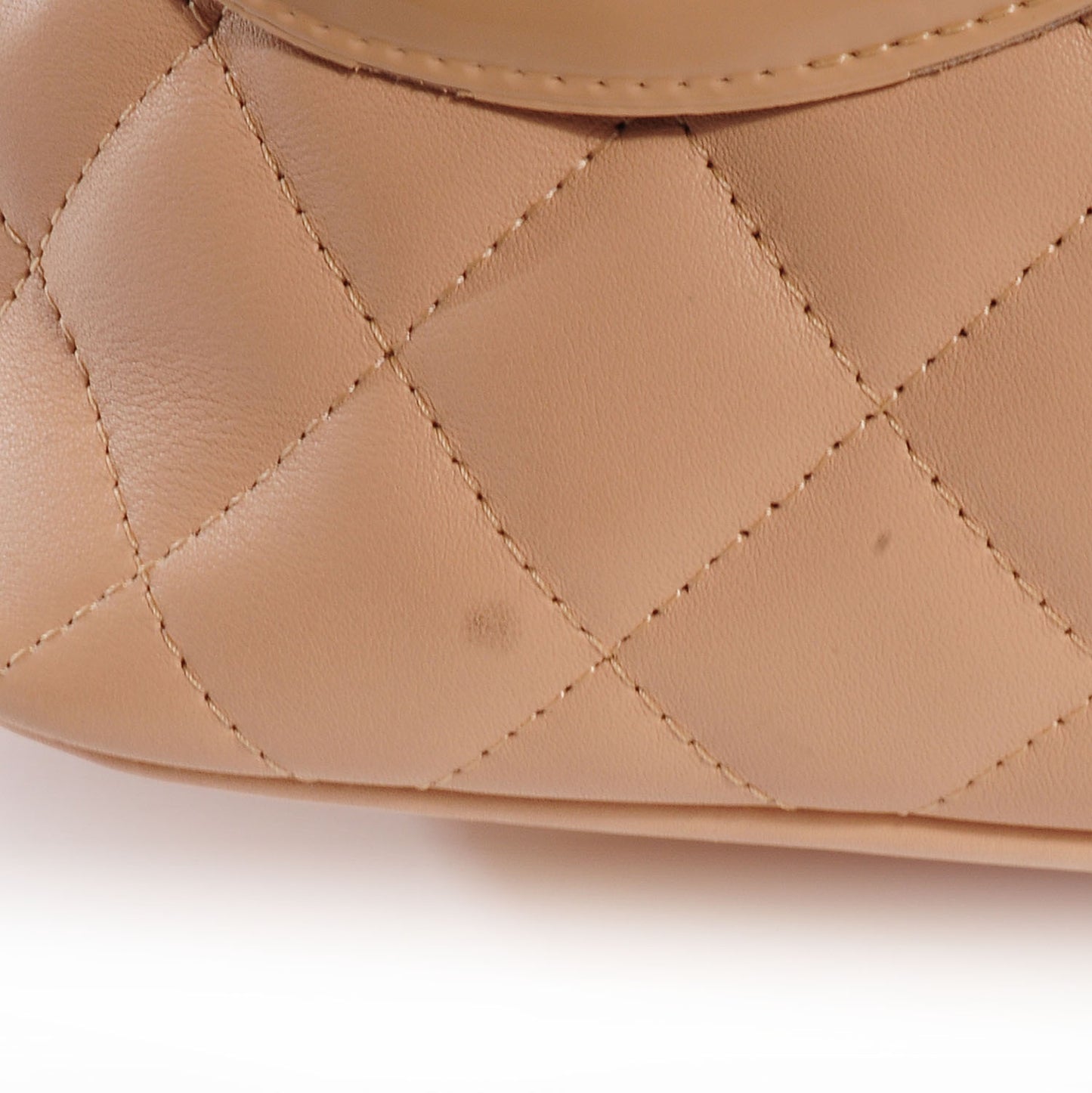 Calfskin Quilted Small Cambon Tote Beige