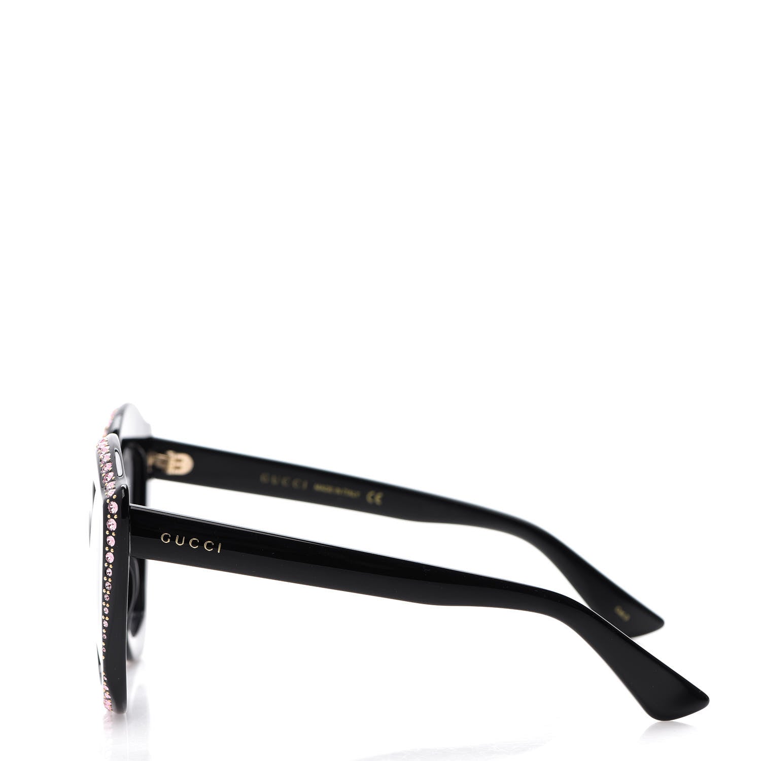 Gucci Crystal Cat Eye GG0118S Sunglasses Black 3 of 9