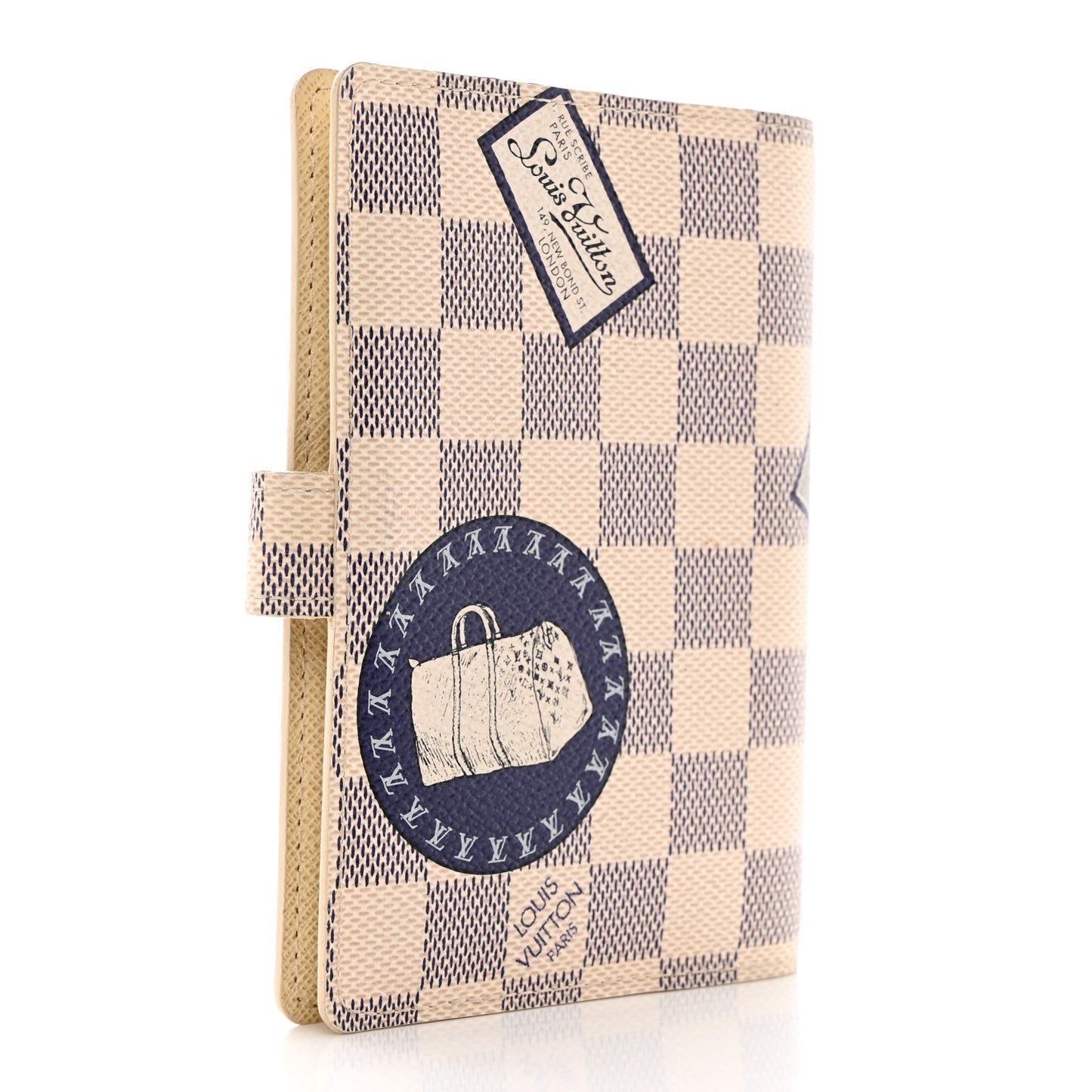 Damier Azur Patch Small Ring Agenda Cover