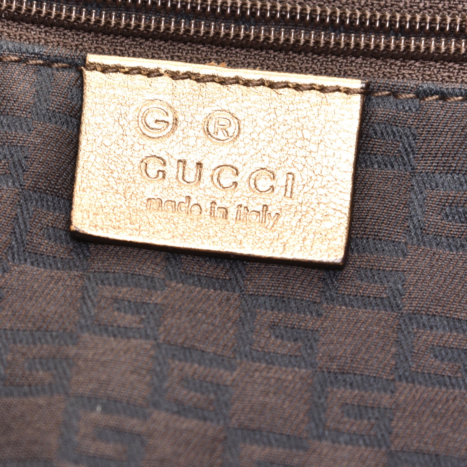 Gucci Satin Monogram Half Moon Hobo Bronze 6 of 9