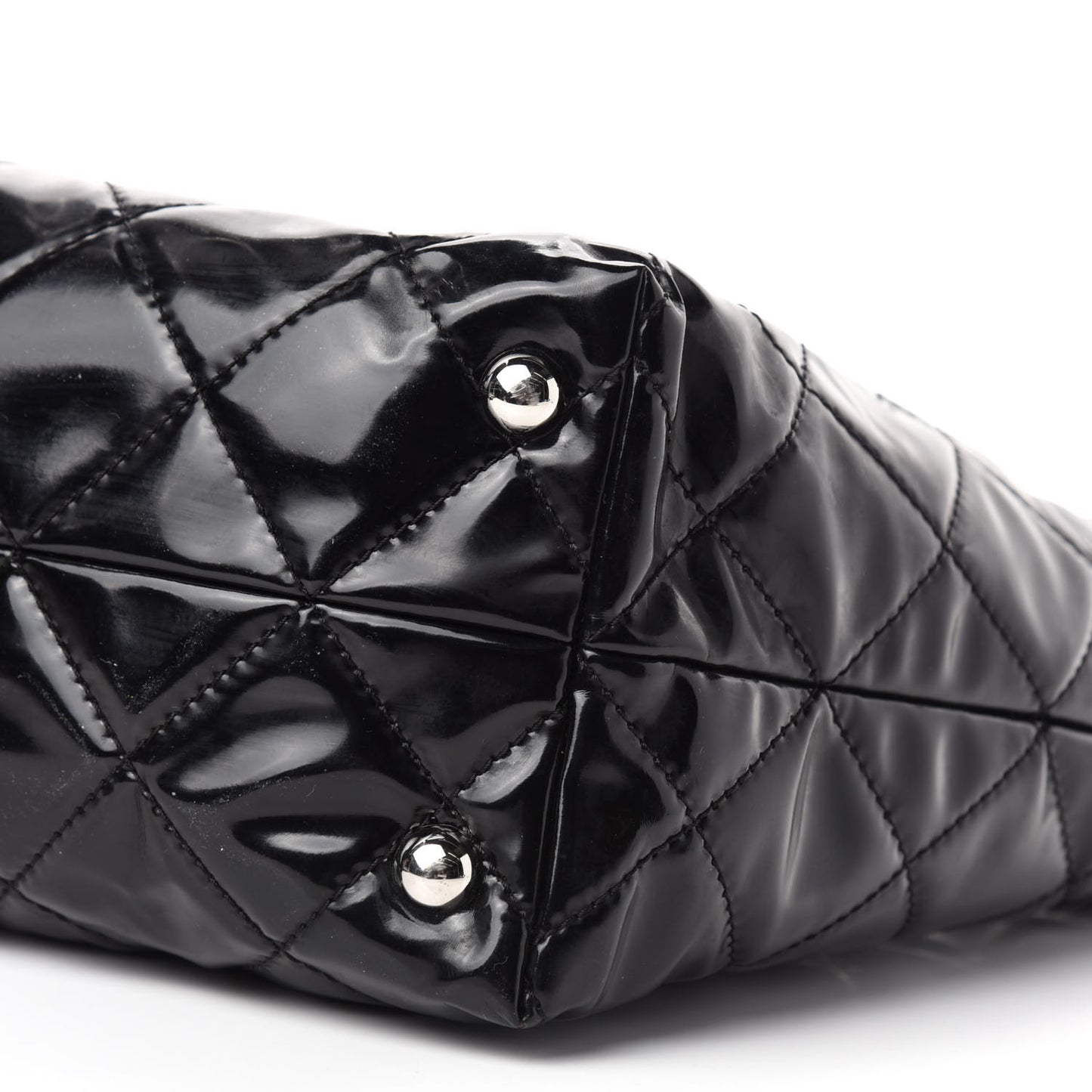 Vinyl Quilted Large In The Business Tote Black