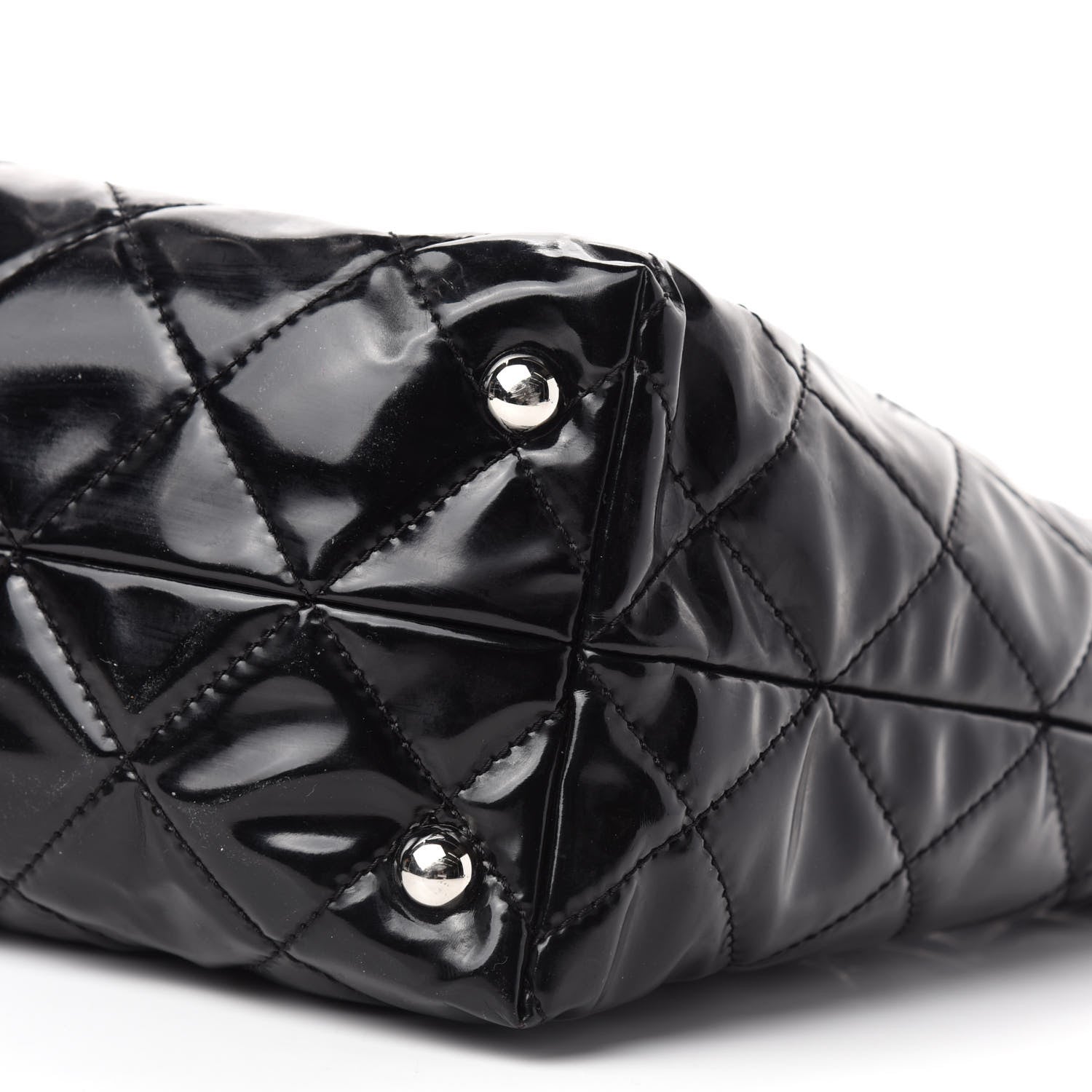 Chanel Vinyl Quilted Large In The Business Tote Black 7 of 10