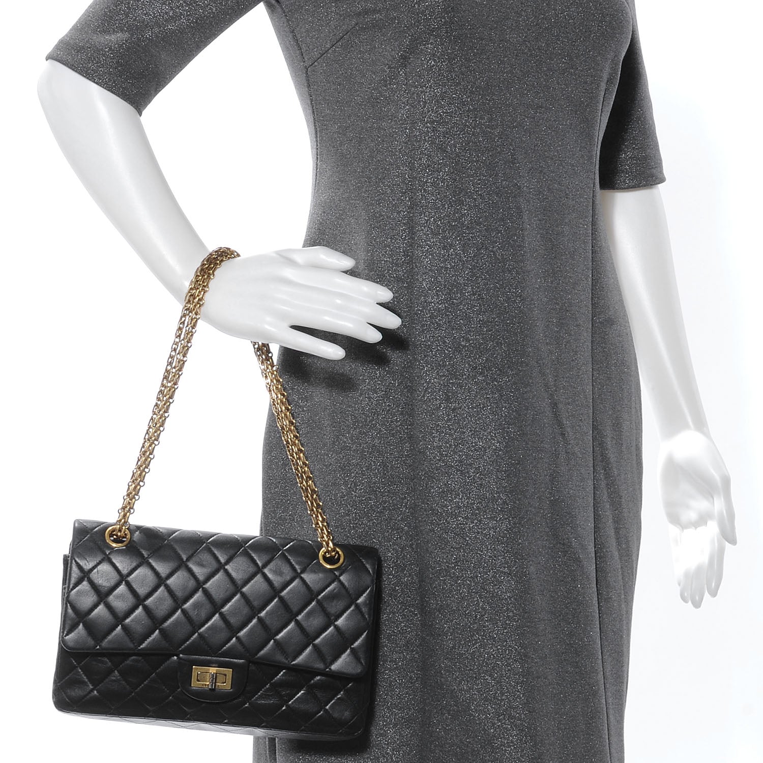 Chanel Lambskin 2.55 Reissue 225 Flap Black 2 of 7