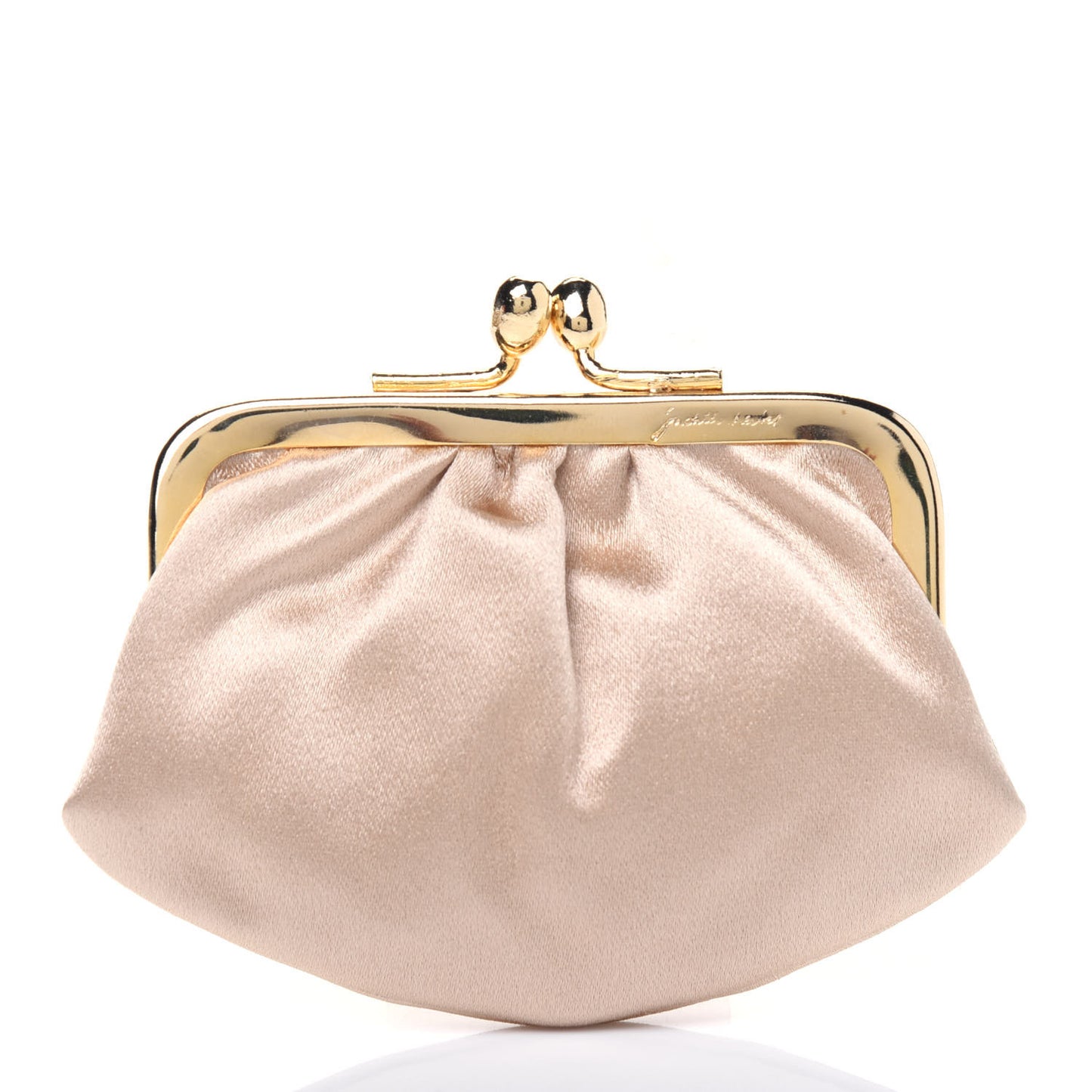 Metallic Flap Clutch Gold