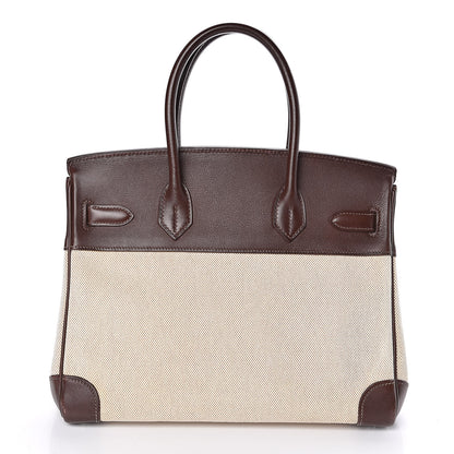 Hermes Toile Swift Birkin 30 Chocolate 4 of 31