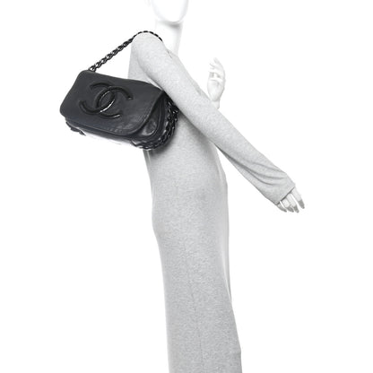 Chanel Calfskin Modern Chain Rhodoid Flap Black 2 of 10