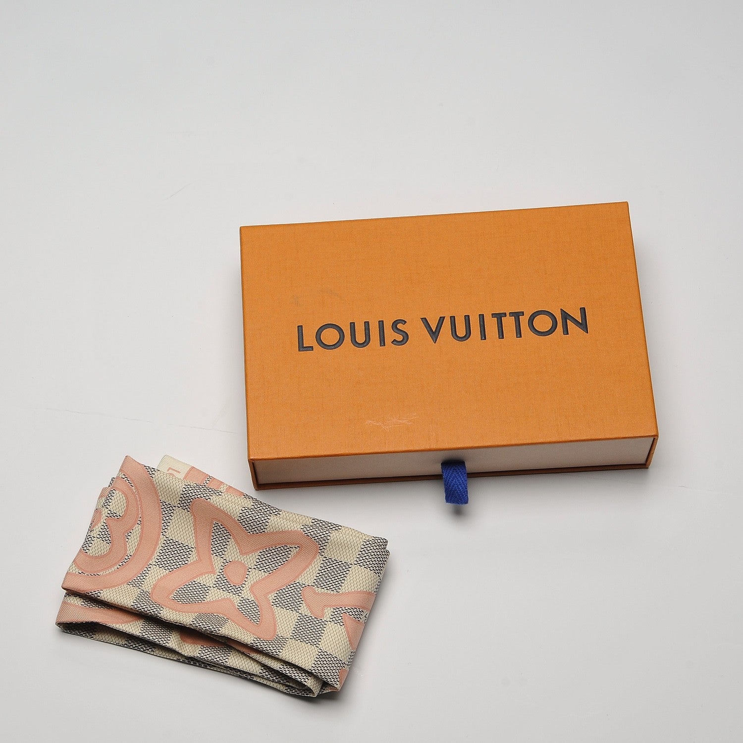 Louis Vuitton Silk Damier Azur Tahitienne Bandeau Rose Ballerine 6 of 6