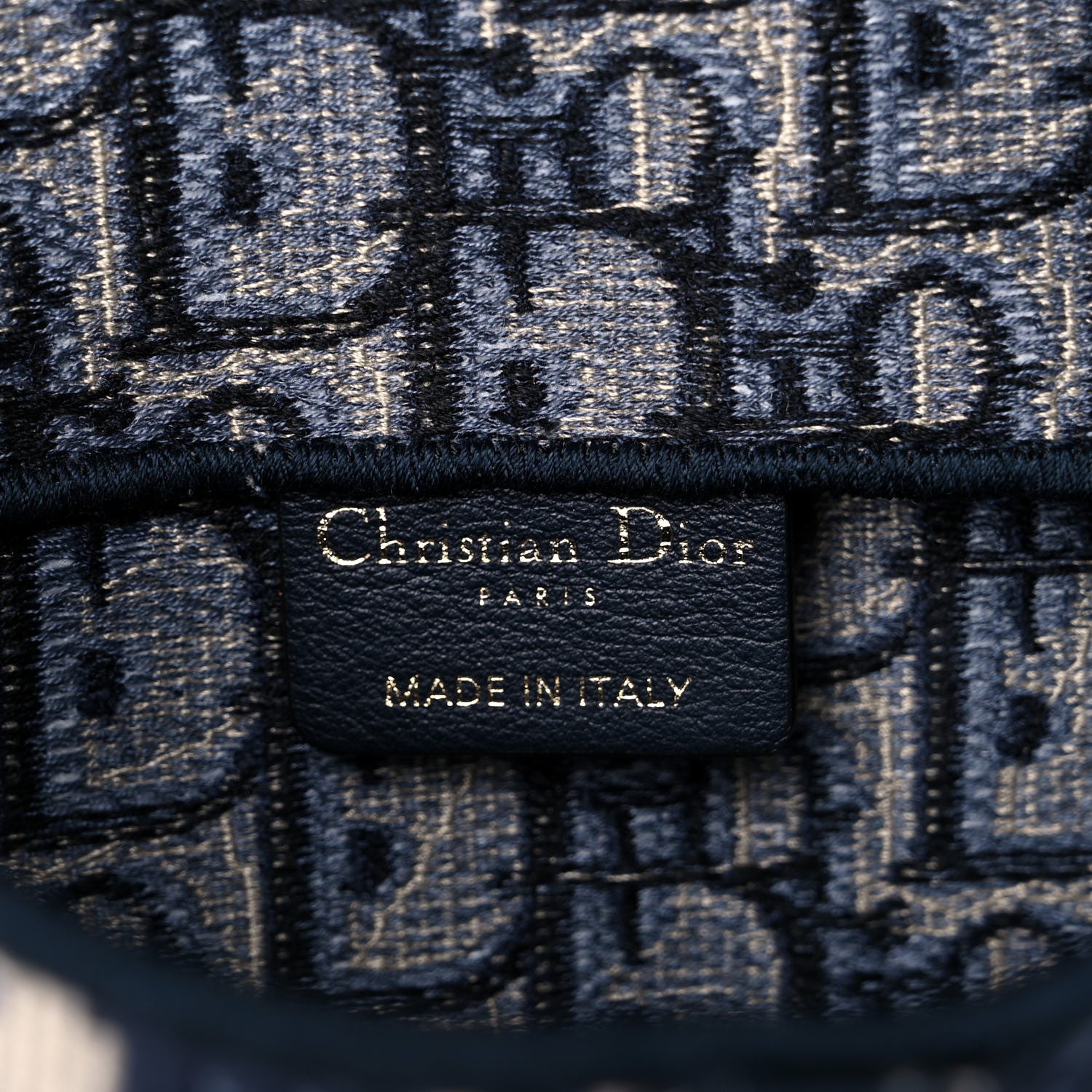 Christian Dior Oblique Slim Saddle Pouch Blue 6 of 13