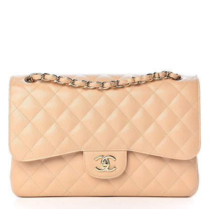 Chanel Caviar Quilted Jumbo Double Flap Beige Clair 2 of 13