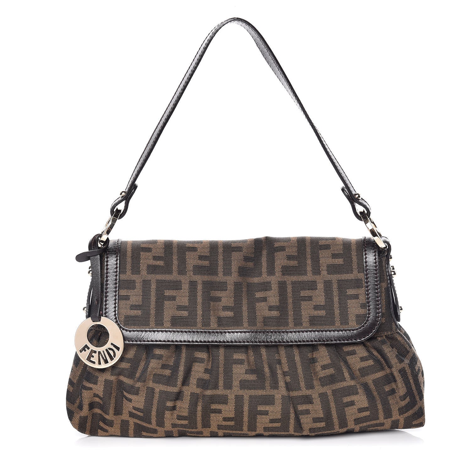 Fendi Zucca Small Chef Shoulder Bag Tobacco 1 of 9