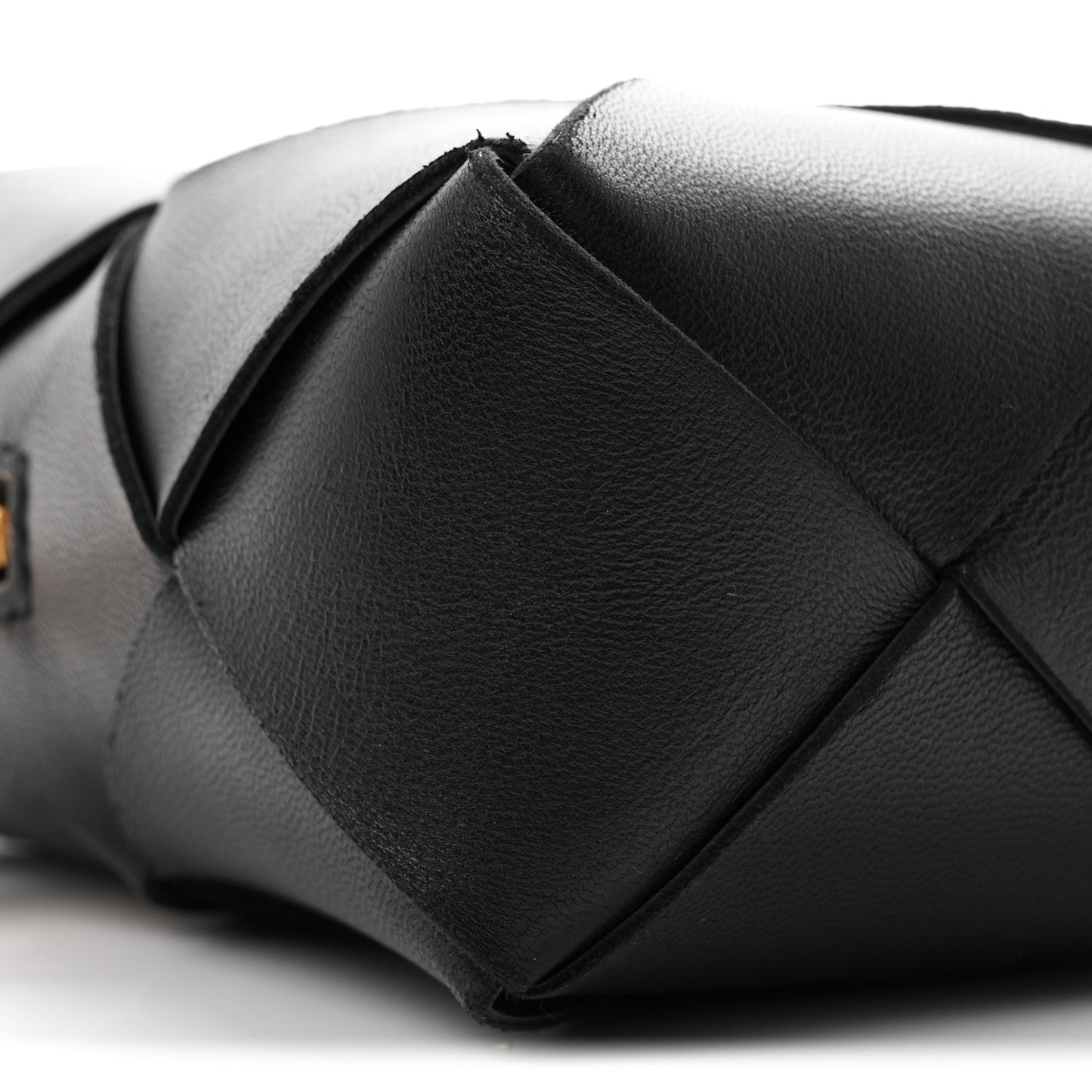 Lambskin Maxi Intrecciato Small Cassette Camera Bag Black