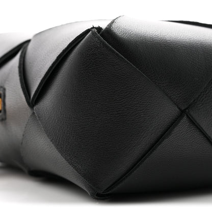 Bottega Veneta Lambskin Maxi Intrecciato Small Cassette Camera Bag Black 8 of 9